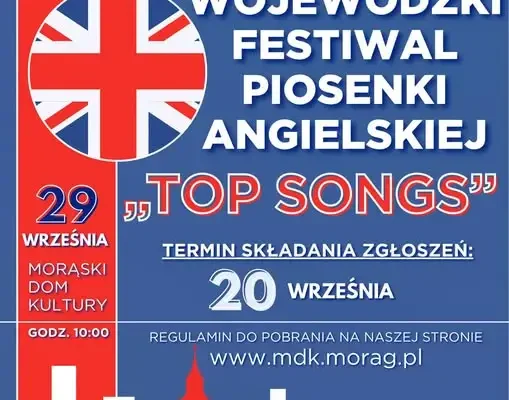Morąski Dom Kultury ogłasza nabór uczestników XIII Wojewódzkiego Festiwalu Piosenki Angielskiej