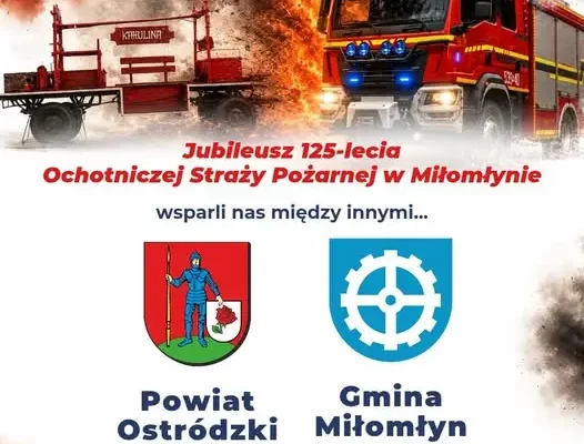 125 lat OSP Miłomłyn – jubileuszowe obchody zyskują wsparcie powiatu i gminy