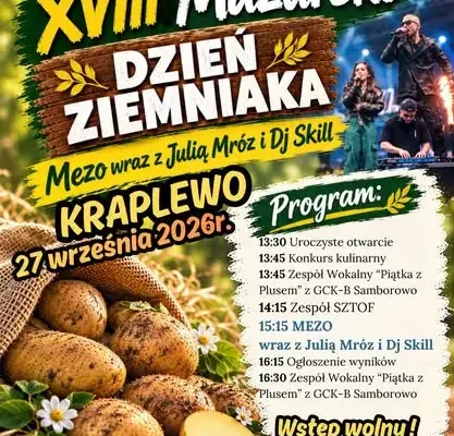 XVIII Mazurski Dzień Ziemniaka w Kraplewie – święto gminy i pomoc dla Katalei