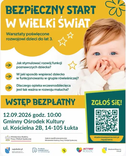 Bezpłatne warsztaty dla rodziców małych dzieci w Łukcie – ostatnie miejsca