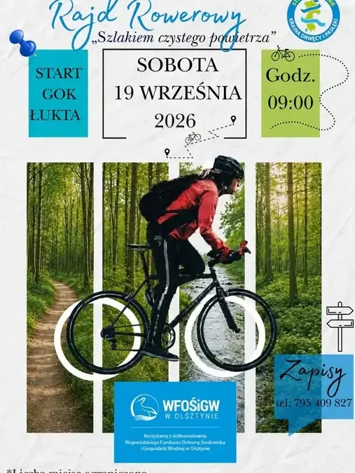 Rajd rowerowy szlakiem Drwęcy i Pasłęki – zapisy trwają
