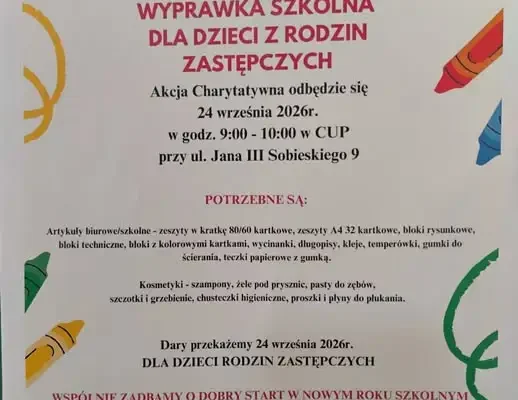 Miłakowo: zbiórka wyprawek szkolnych dla dzieci z rodzin zastępczych