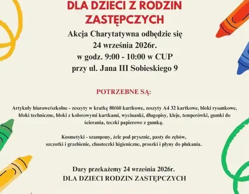 Miłomłyn włącza się w zbiórkę wyprawek szkolnych dla dzieci z rodzin zastępczych