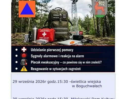 Gmina Miłakowo organizuje szkolenia z pierwszej pomocy i obrony cywilnej
