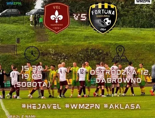 6. kolejka A-klasy: VEL KS Fortuna Gągławki zagra w Dąbrównie