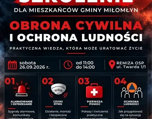 Szkolenie z obrony cywilnej w Miłomłynie – już dziś!