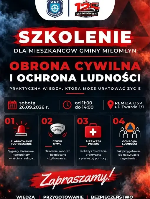 Szkolenie z obrony cywilnej w Miłomłynie – już dziś!