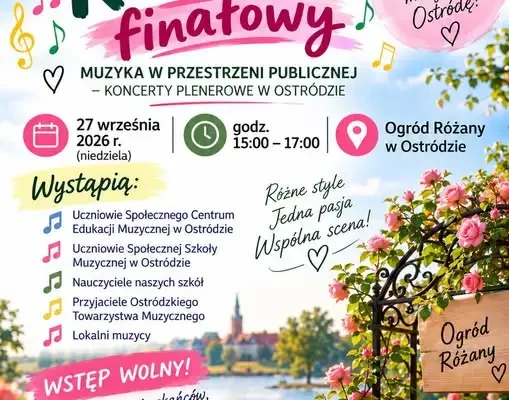 Muzyczny finał lata w Ostródzie – koncert w Ogrodzie Różanym