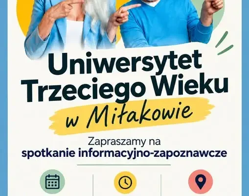 Miłakowo: powstaje filia Uniwersytetu Trzeciego Wieku – spotkanie informacyjne 6 października