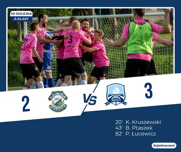 GKS Małdyty przełamuje passę! Wygrana 3:2 z Agat Jegłownik