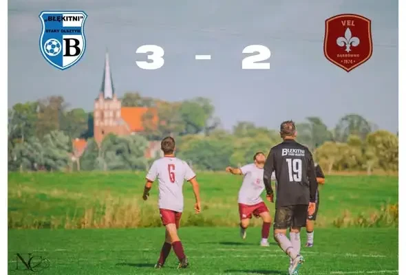 Błękitni Stary Olsztyn wygrywają z GKS VEL Dąbrówno 3:2 w Klewkach