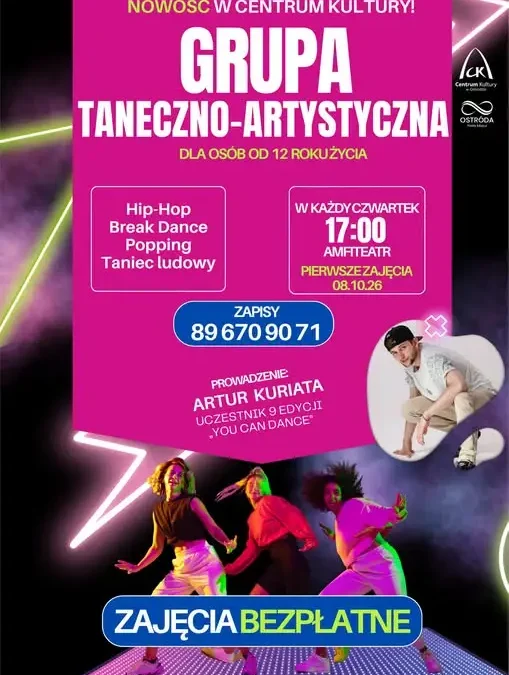 Nowa grupa taneczno-artystyczna w Ostródzie – ruszają zapisy