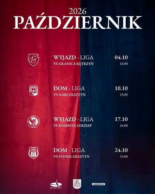 Sokół Ostróda przed czterema październikowymi meczami