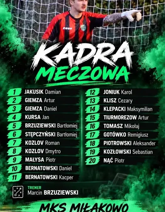 MKS Miłakowo podejmie Motor Lubawa – jutro ligowe starcie na Stadionie Miejskim