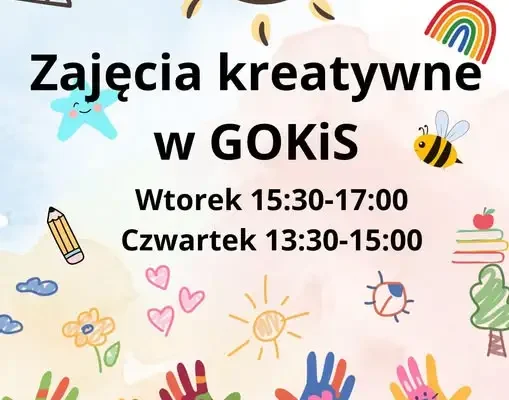 Zajęcia kreatywne dla dzieci w GOKiS w Małdytach – wtorki i czwartki