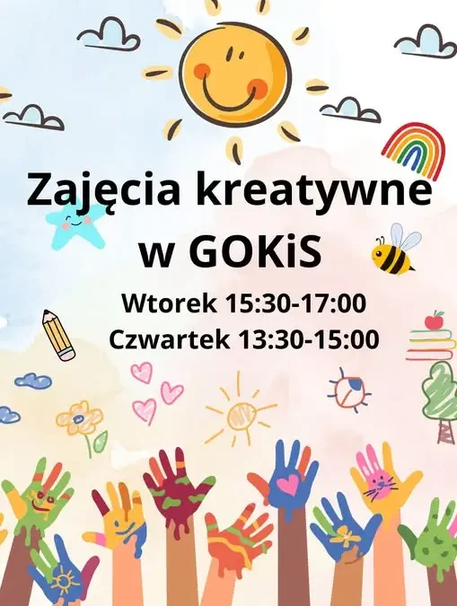 Zajęcia kreatywne dla dzieci w GOKiS w Małdytach – wtorki i czwartki