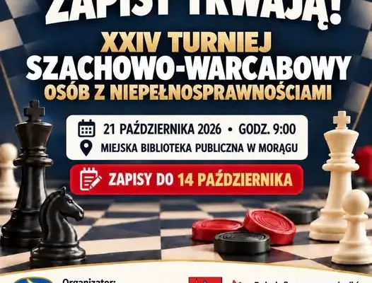 Morąg: Zapisy na XXIV Turniej Szachowo-Warcabowy Osób z Niepełnosprawnościami