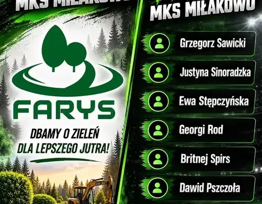 MKS Miłakowo dziękuje partnerowi i patronom za wsparcie klubu