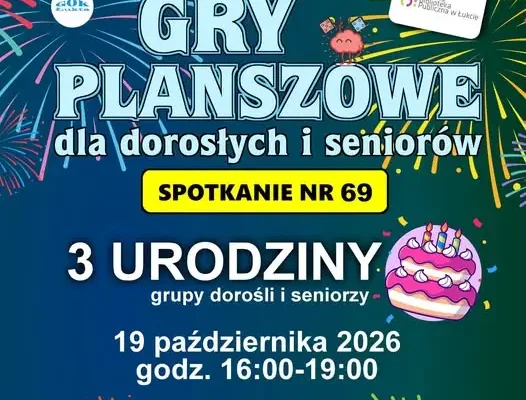 3. urodziny grupy planszówkowej w Łukcie – zaproszenie na wyjątkowe spotkanie