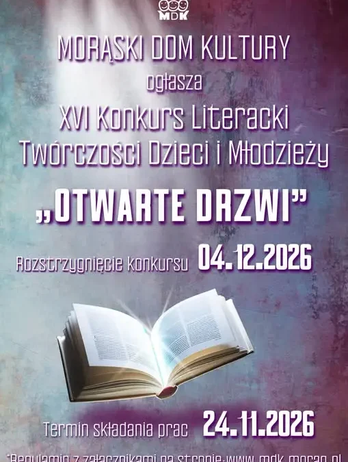 Morąg: Rusza XVI Konkurs Literacki dla Dzieci i Młodzieży