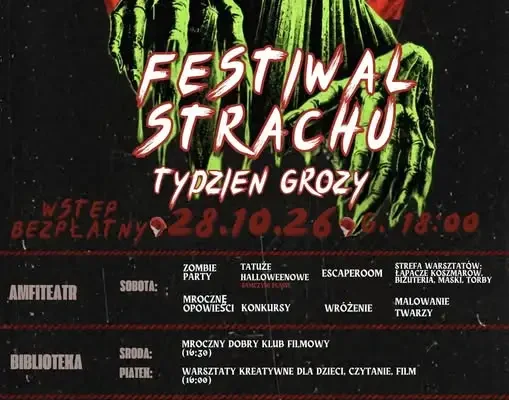 Tydzień Grozy w Ostródzie – festiwal strachu z finałem w amfiteatrze
