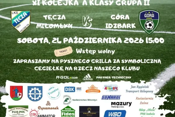 Tęcza Miłomłyn kontra LKS Góra Idzbark – derbowy mecz A-klasy już w sobotę