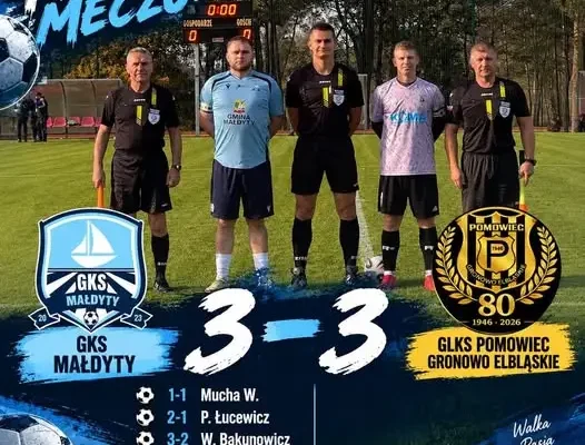 Remis w Serie A: Zjednoczeni walczyli z GLKS Pomowiec Gronowo Elbląskie