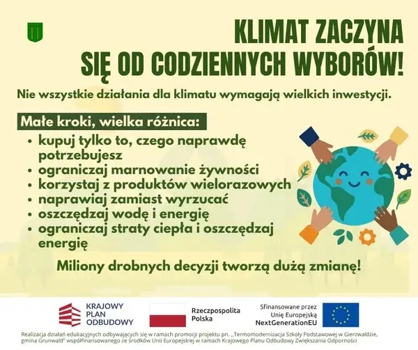Gmina Grunwald stawia na ekologię i termomodernizację szkoły w Gierzwałdzie