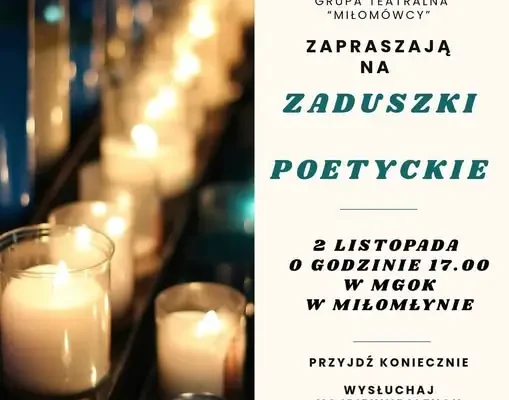 Zaduszki Poetyckie w Miłomłynie – wieczór pełen refleksji nad przemijaniem