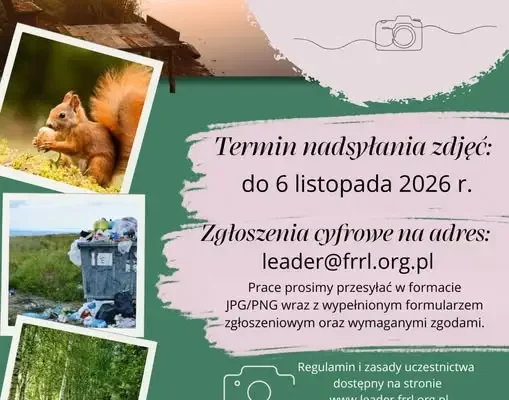 Konkurs fotograficzny „Kraina Drwęcy i Pasłęki w Twoim Obiektywie” – pokaż piękno i problem śmieci