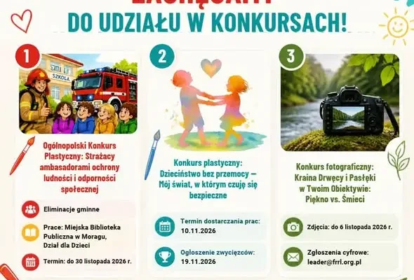 Trzy konkursy dla mieszkańców gminy Morąg – prace do listopada