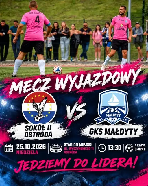 GKS Małdyty zmierzy się z liderem – Sokołem II Ostróda