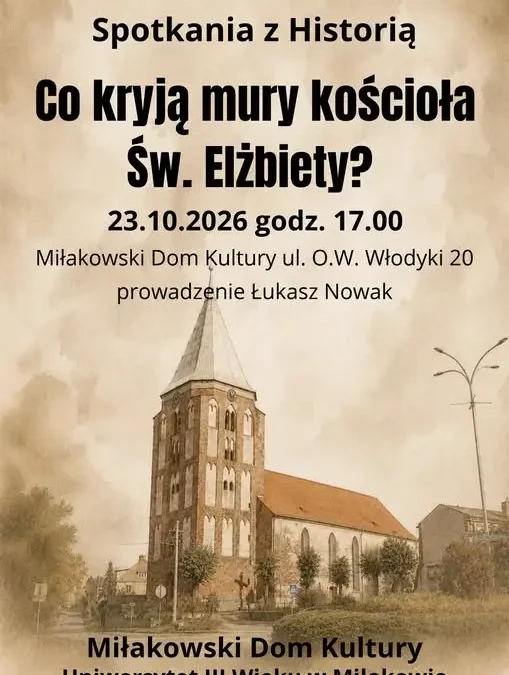 Miłakowo: spotkanie z historią kościoła św. Elżbiety już dziś