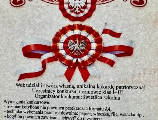 Konkurs na kokardę patriotyczną dla uczniów klas I-III