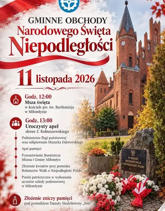 Miłomłyn uczci Narodowe Święto Niepodległości – program obchodów gminnych