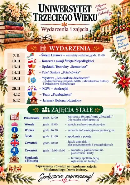 Miłakowo stawia na kulturę i aktywność – jesienno-zimowy plan wydarzeń